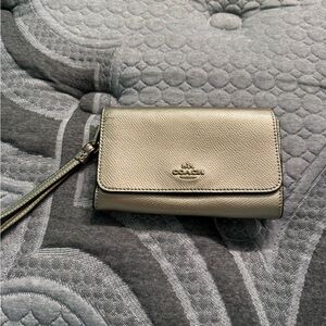 Coach Silver Wristlet Wallet